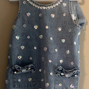 Lola + The Boys Denim Dress with Iridescent Accents